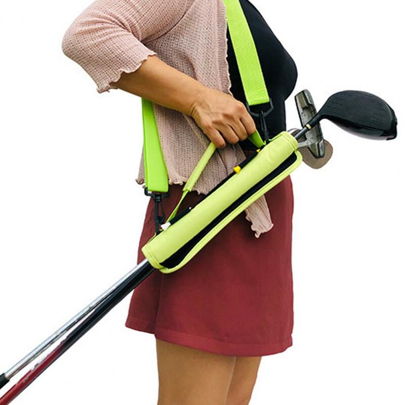 アウトドアスポーツ用の伸縮性と通気性のあるショルダーストラップ付きスポーツバッグ,ゴルフクラブ用の弾性バッグ30.5x7.5cm