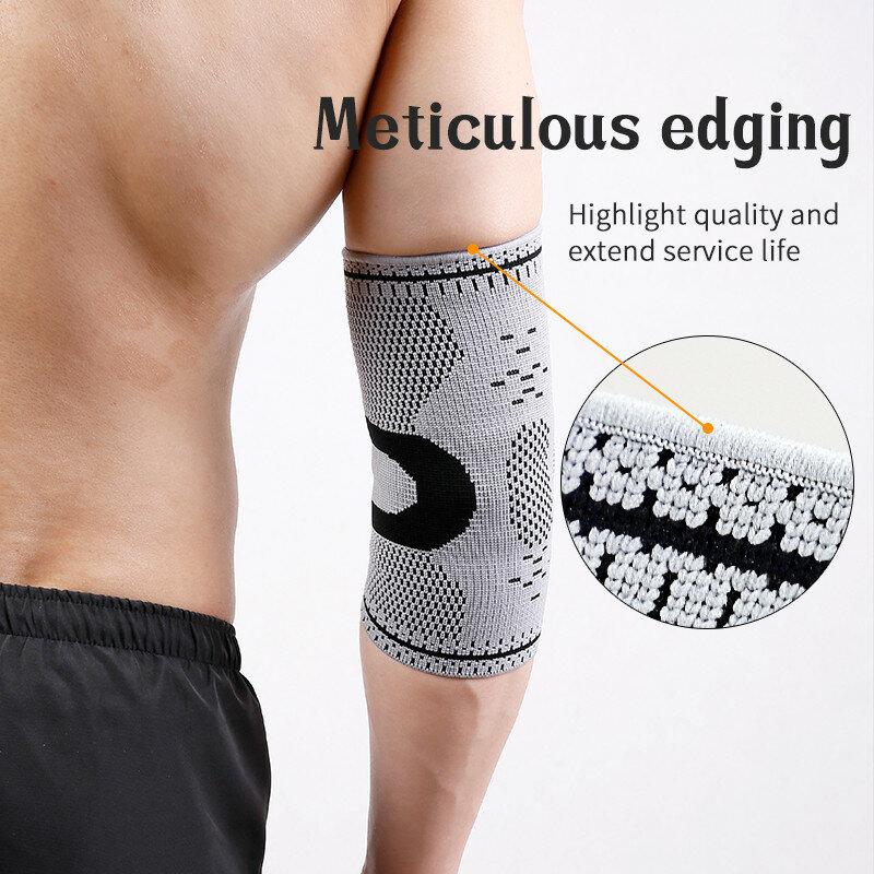 남성과 여성을 위한 새로운 3 차원 뜨개질 팔꿈치 보호대, 땀을 흘리는 사이클링 스포츠를 위한 팔 보호대