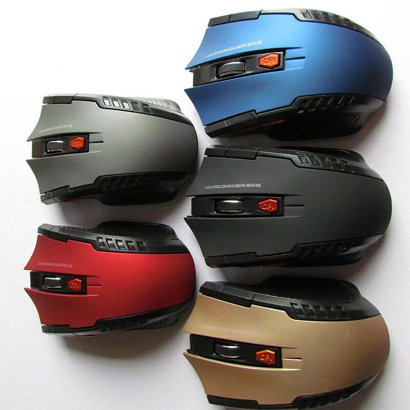 2000DPI 2.4GHz Mouse Optik Nirkabel Gamer untuk PC Gaming Laptop Game Mouse Nirkabel dengan Penerima USB Mause Drop Shipping