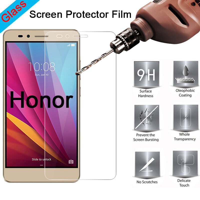 กระจกนิรภัยสำหรับ Honor 8X 10X Lite 7X 6X ป้องกันสำหรับ Huawei Honor 9X 9C 8C 6C Pro 5C โทรศัพท์ฝาครอบกระจก