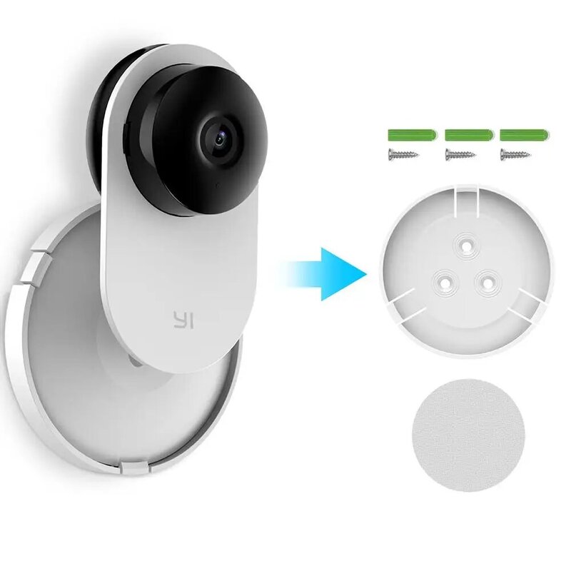 tmddotda 360 Degree Swivel Plastic Camera Wall Mount Bracket Holder for Mi/Yi Smart Home Security Camera Accessories