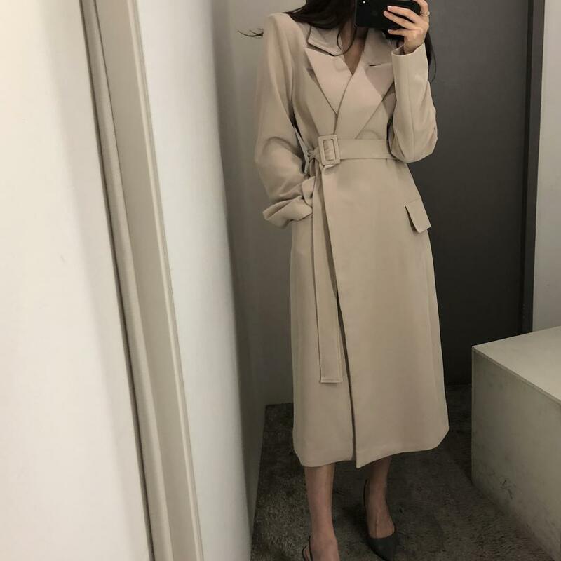 Fashionable new casual French style elegant Lapel waist closing suit coat