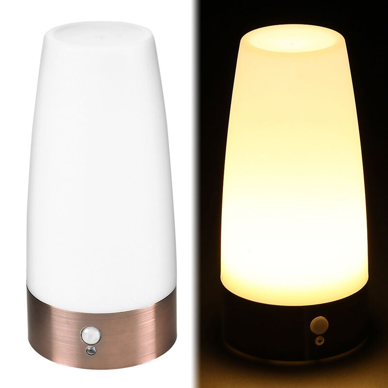 Lampe LED de bureau avec capteur de mouvement infrarouge, Rechargeable par USB, veilleuse à Induction pour couloir