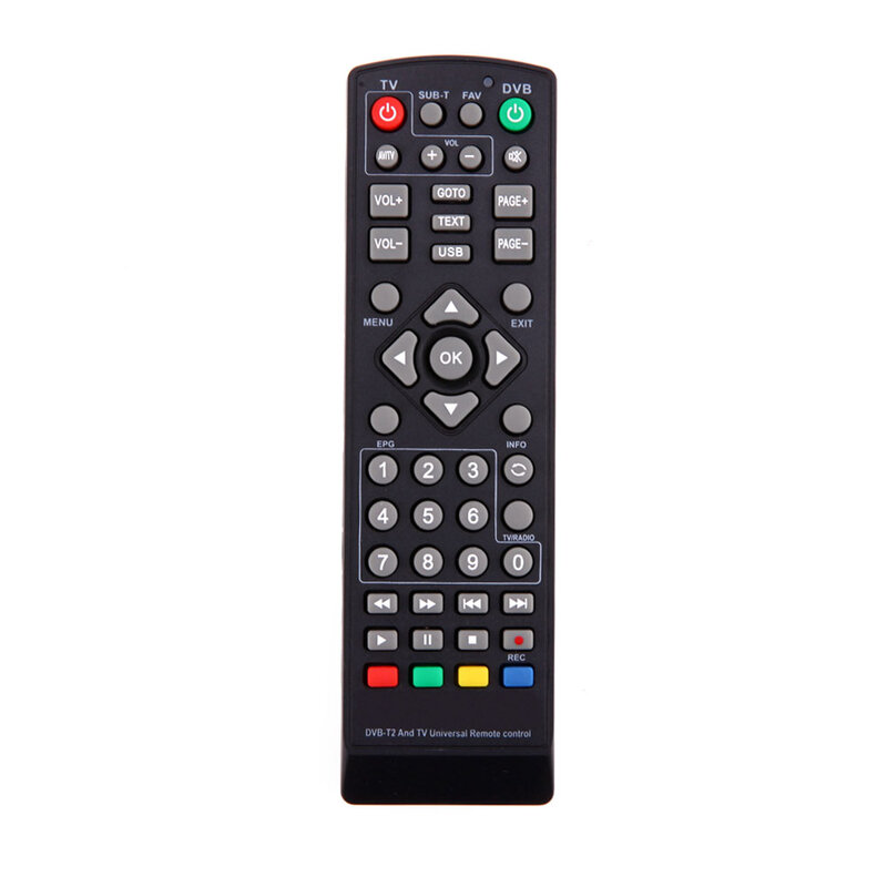 1pc 범용 원격 제어 교체 TV DVB-T2 원격 제어 TV TV (배터리 포함되지 않음)