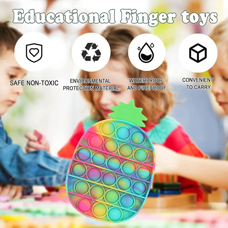 Fidget Push zabawka dla dzieci, Pop silikonowe zabawki stresowe dla autystycznych dzieci dorosłych wycisnąć autyzm specjalne potrzeby uśmierzenie lęku zabawki