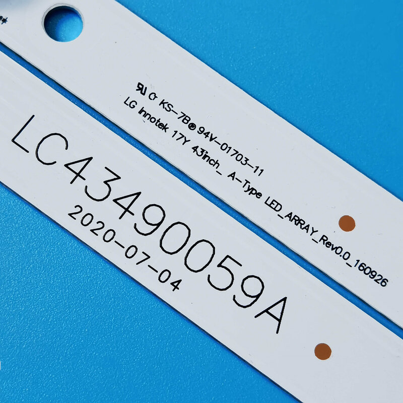 Светодиодная лента для подсветки LG 43LJ5500 43UJ6300 LC43490062A LC43490063A LC43490064A LC43490060A, 3 шт./комплект, 7 светодиодов, 830 мм