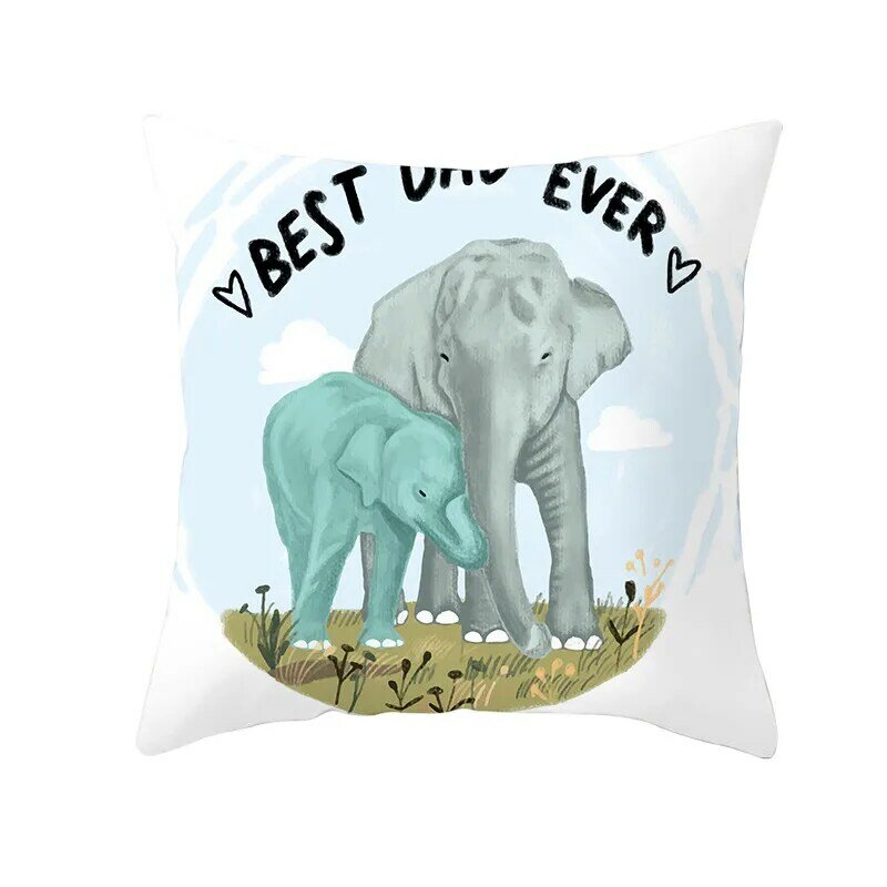 Fuwatacchi Cololful Animal Pattern Cushion Cartoon Style Cover Pillow Cover Polyester Pillowcase for Home Sofa Decorative Pillow