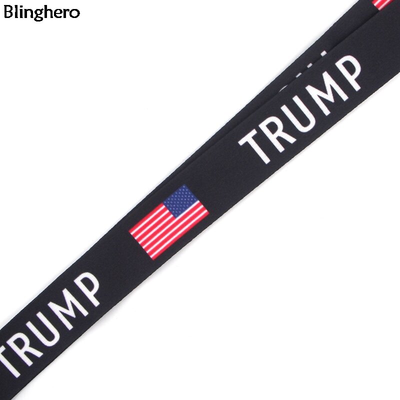 Blinghero America Series Lanyard Strap Trump Makes America Great Phone Neck Strap USB Whistle ID Badge Holder Cool Gifts BH0431