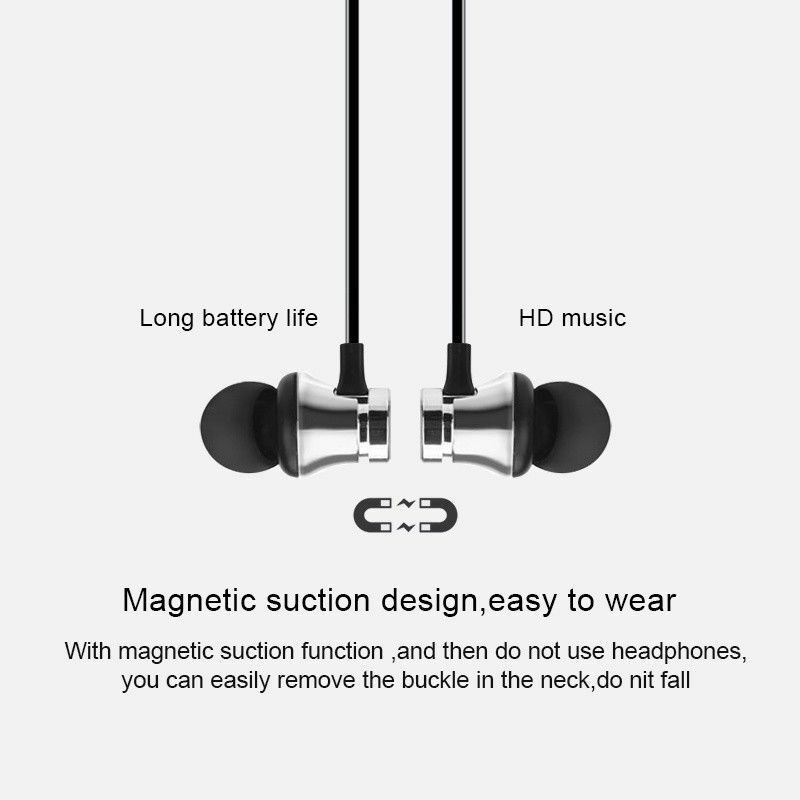 Fone de ouvido XT11 Bluetooth, earbuds magnéticos´sem fio com microfone para iPhone Samsung e Xiaomi, fita para pescoço para esportes
