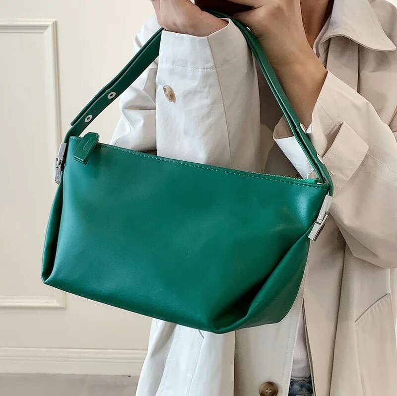حقيبة صغيرة 2021 صيف جديد جودة عالية لينة بولي PU جلد المرأة مصمم حقيبة يد العلامة التجارية الفاخرة حقيبة اليد الهاتف المحافظ الأخضر
