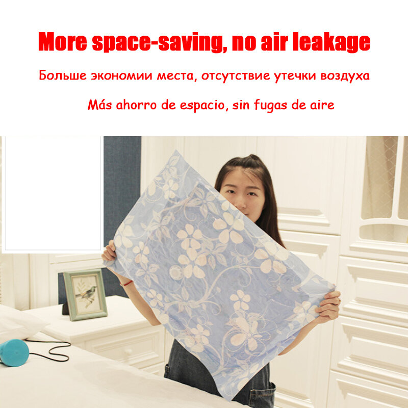 2021Anti-Mould Vacuum Storage Bags Clothes More Space Saver ZiplockBag Compression With Travel Electric Pump Triple Seal Zipper