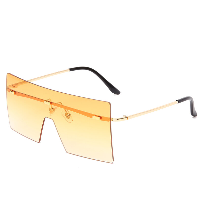 Модные солнцезащитные очки большого размера, женские винтажные металлические солнцезащитные очки в стиле ретро, роскошные брендовые дизай...
