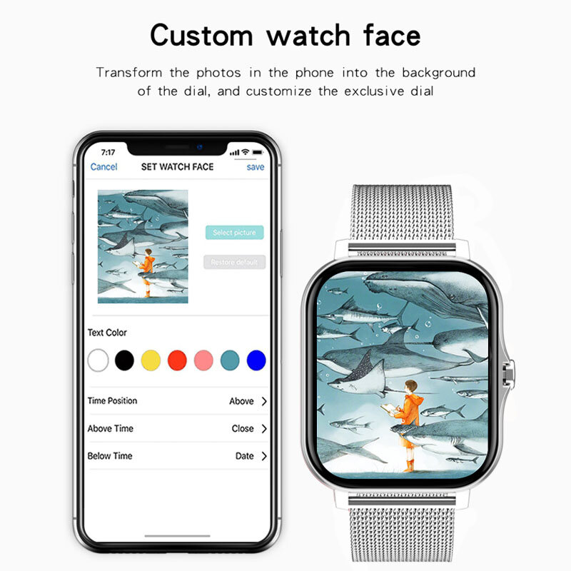 LIGE-reloj inteligente para hombre y mujer, accesorio de pulsera resistente al agua con recordatorio de mensajes y llamadas, Bluetooth, compatible con IOS y Android, nuevo, 2021
