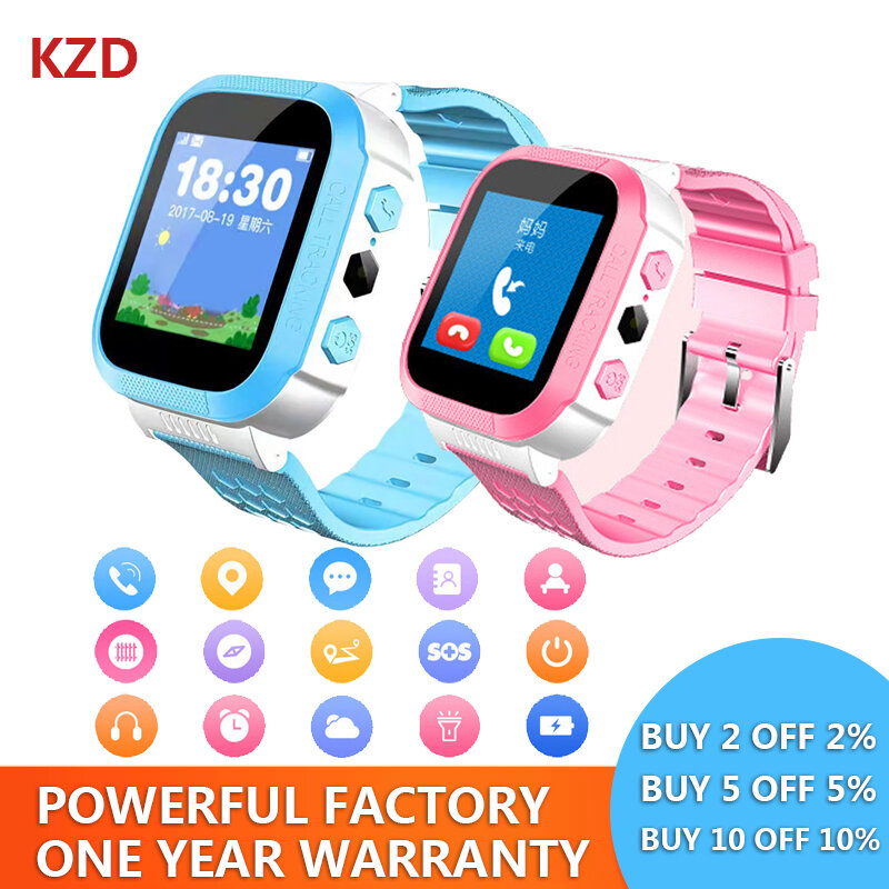 Orologio da telefono per bambini KZD orologio di posizionamento intelligente 1.5m standby impermeabile 7 giorni posizionamento in tempo reale sicurezza del bambino