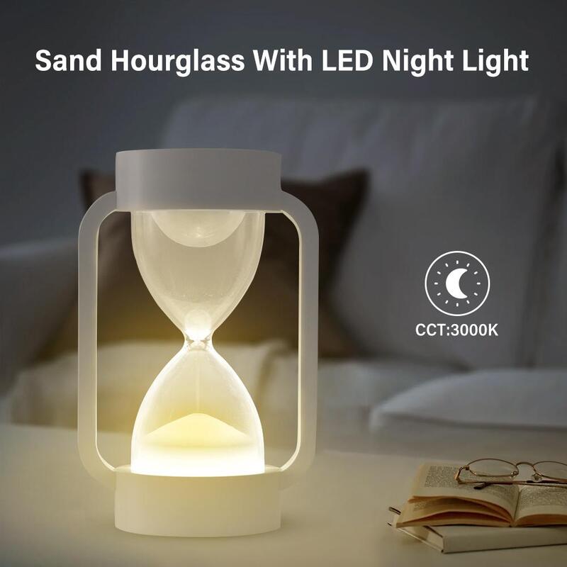 Creative LED Induction Hourglass Sleep Light Timers Sand Clock Lamp For Bedroom Living Room Home Decoration Night Light