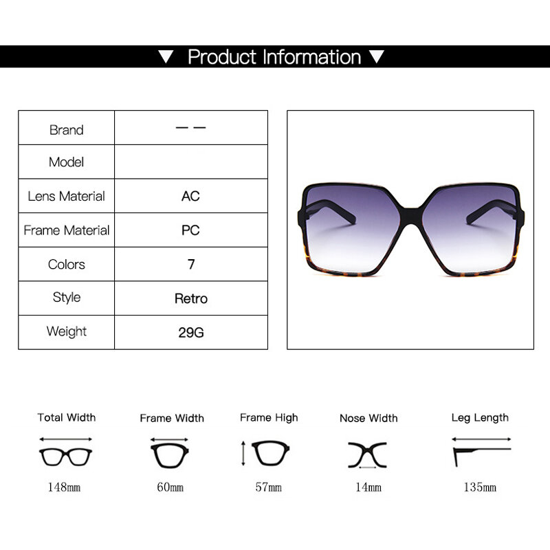 Longkeeper Mode Frauen Oversize Sonnenbrille Gradienten Kunststoff Marke Designer Weibliche Sonnenbrille UV400 Platz Goggle Oculos de