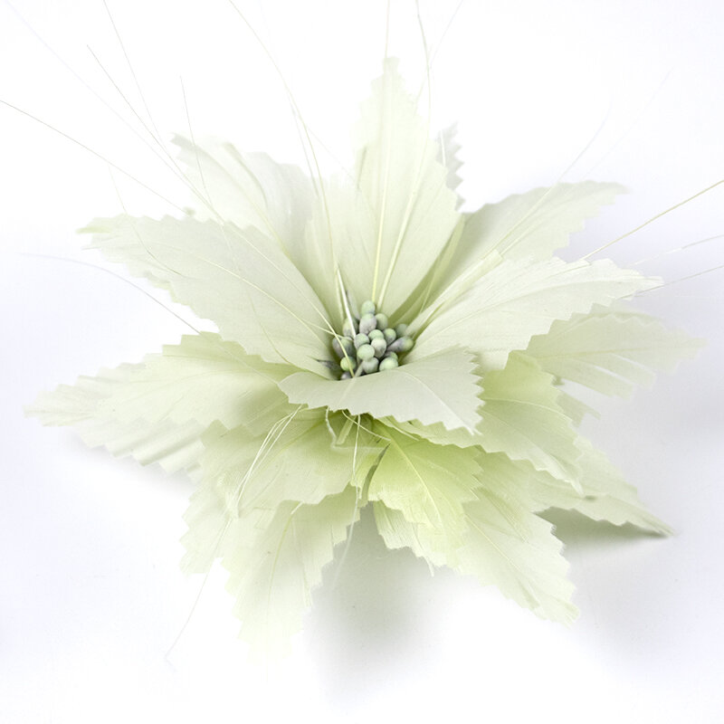 Plumes vertes claires fleur Plumes naturelles bricolage nouvelles femmes carnaval bijoux accessoire mariage Corsage décoration artisanat