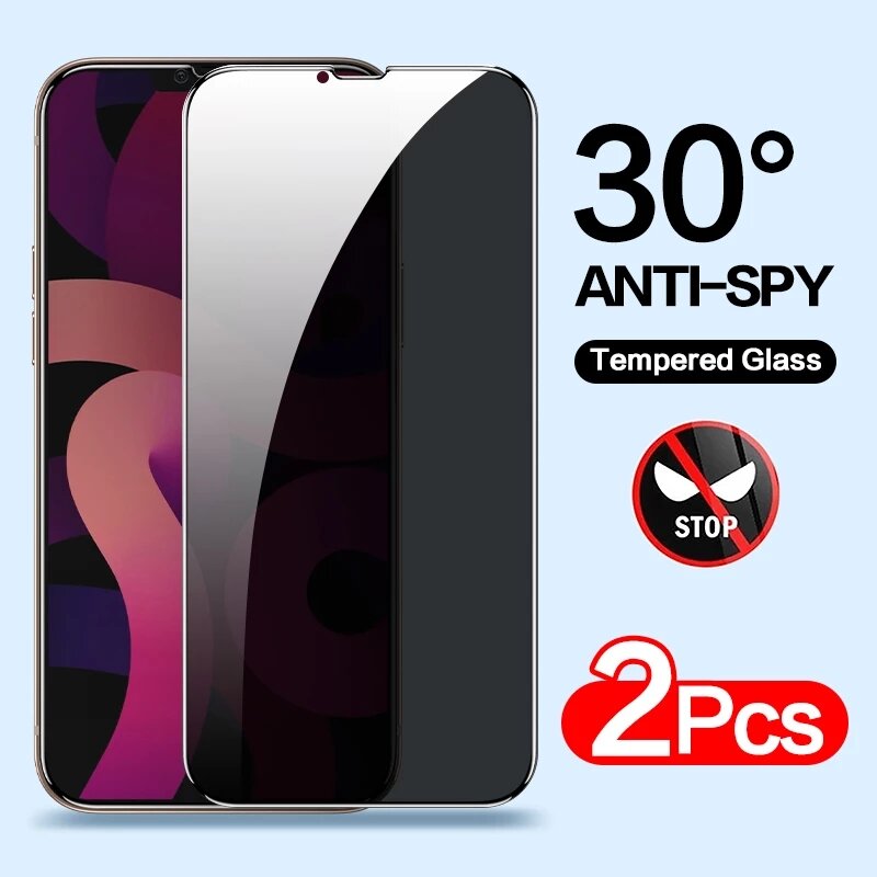 Anti Peeping แก้วสำหรับ Iphone 13 Pro Max XR XS MAX HD หน้าจอป้องกันสำหรับ11 12 Pro Max 6 7 8 Plus กระจกนิรภัย