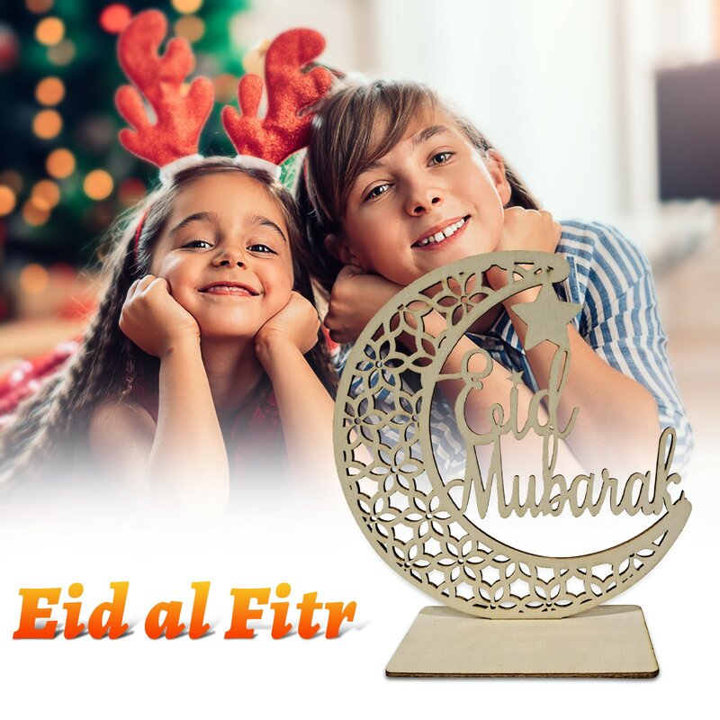 ИД Мубарак украшения «сделай сам» узор Луны украшение для дома деревянные подарки декор для комнаты