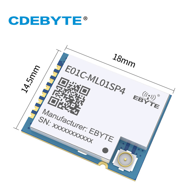 E01C-ML01SP4 2.4GHz 20dBm Wireless Module PIN to PIN Based on Si24R1 Cost-effective SPI Interface SMD IPEX Antenna Smart Home