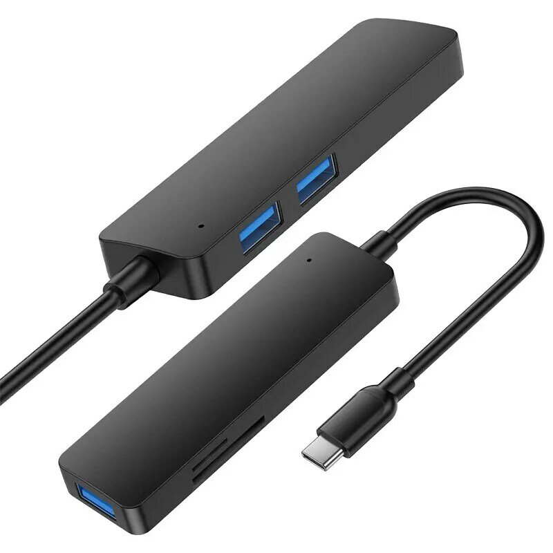 Mosible OTG USB C Adaptor HUB Thunderbolt 3 Tipe C USB Splitter TF Hub Pembaca Kartu SD 3.0/2.0 untuk Samsung Xiaomi Macbook Pro/Air