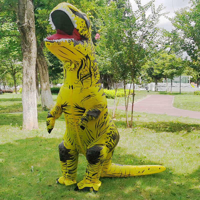 T-rex Kostum Cosplay untuk Dewasa Anime Dinosaurus Kostum Pesta Halloween Setelan Natal Naga Disfaz Purim Peran Bermain Kostum