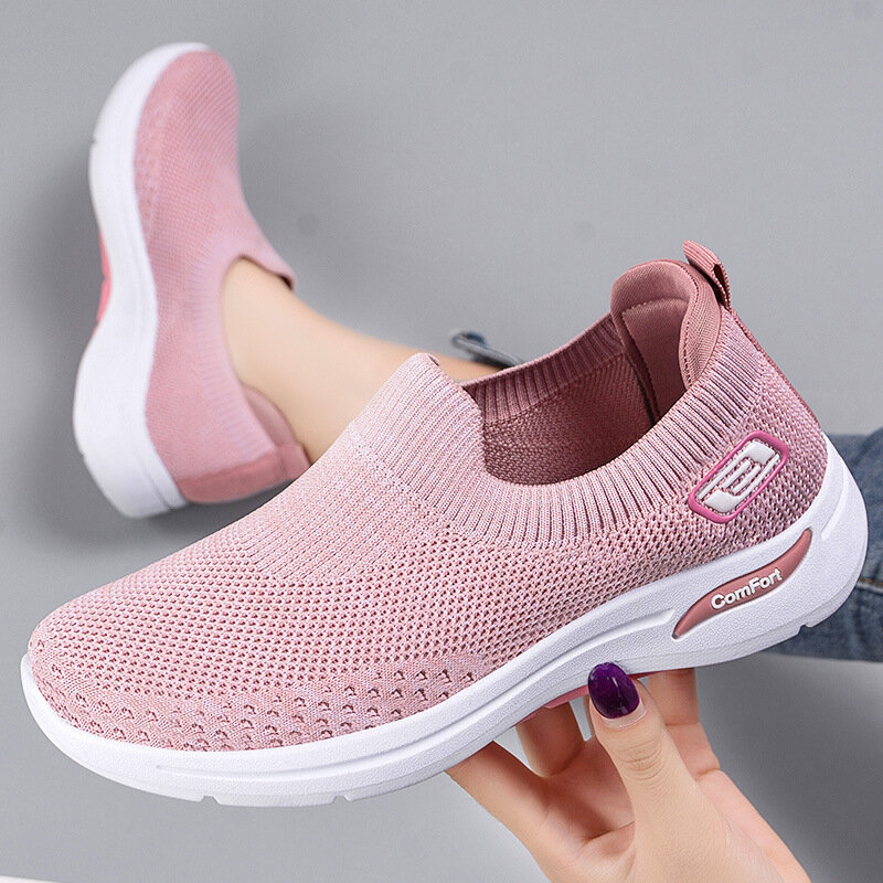 2021 Sneakers bianche scarpe sportive estive da donna scarpe vulcanizzate Slip-on leggere per donna Sneakers Casual in Mesh traspirante