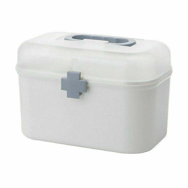 2 camadas de primeiros socorros caso organizador portátil casa emergência medicina caixa armazenamento família kit caixa com alça medicina peito