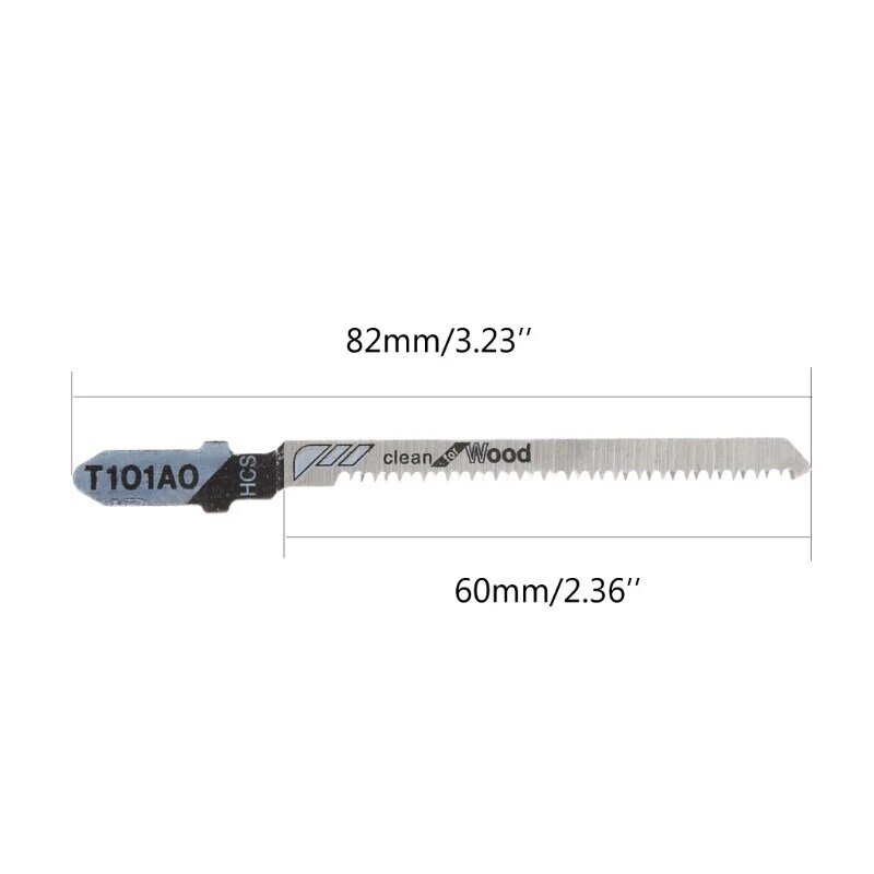 5 Pcs T101AO HCS T-Shank Jigsaw Blades Curve Cutting Tool Kits For Wood Plastic