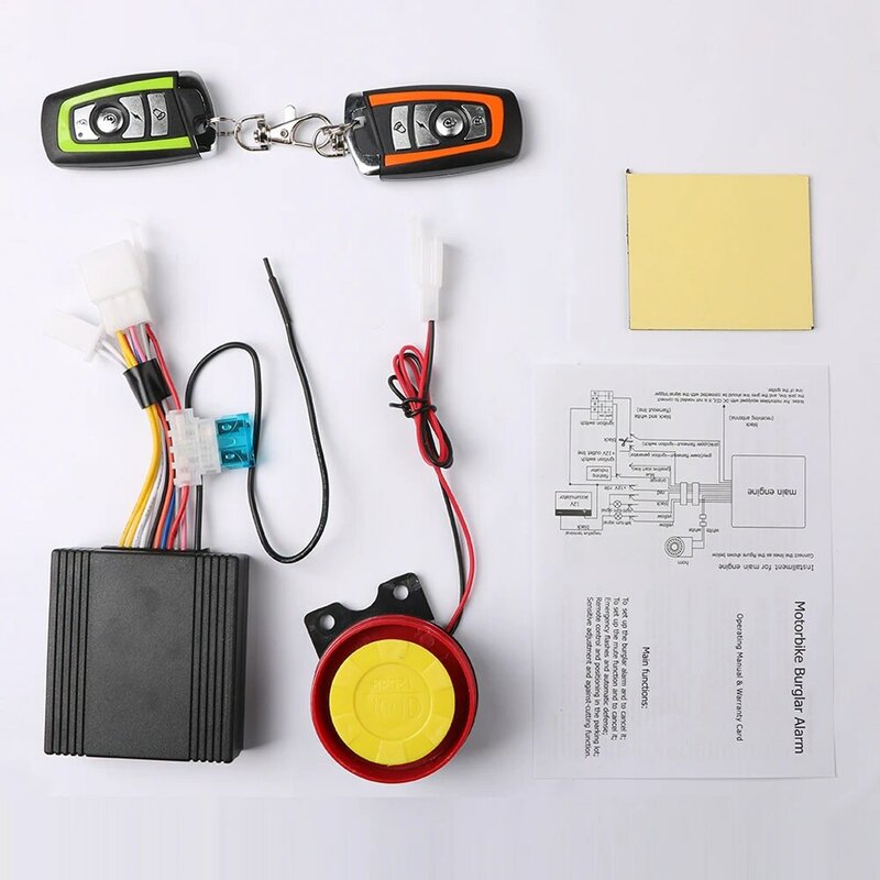 General Motors Motorcycle Alarm 12V Car Security Alarm System Motorcycle Bike Scooter Remote Control Anti-theft