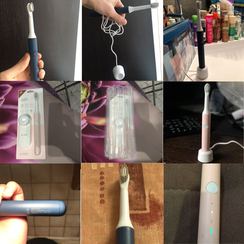 Soocas ultra sonic escova de dentes elétrica escovas mais limpas usb base carga sem fio sonic automático inteligente escova de dentes elétrica soocas