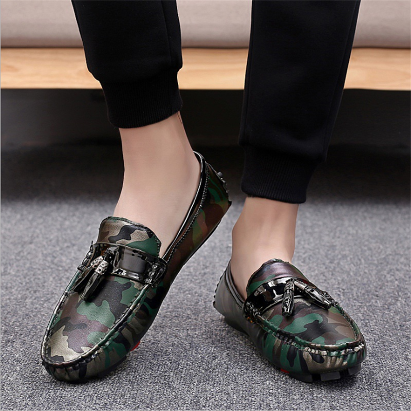 2021 nowe wiosenne i letnie skórzane buty na co dzień męskie trendy koreańska wersja dopasowanych brytyjskich osobowości leniwych butów ZQ0292