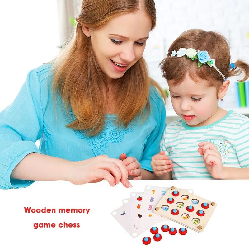 Quebra-cabeça cognitivo de madeira para crianças, brinquedo educacional de montagem e treinamento de concentração, de memória