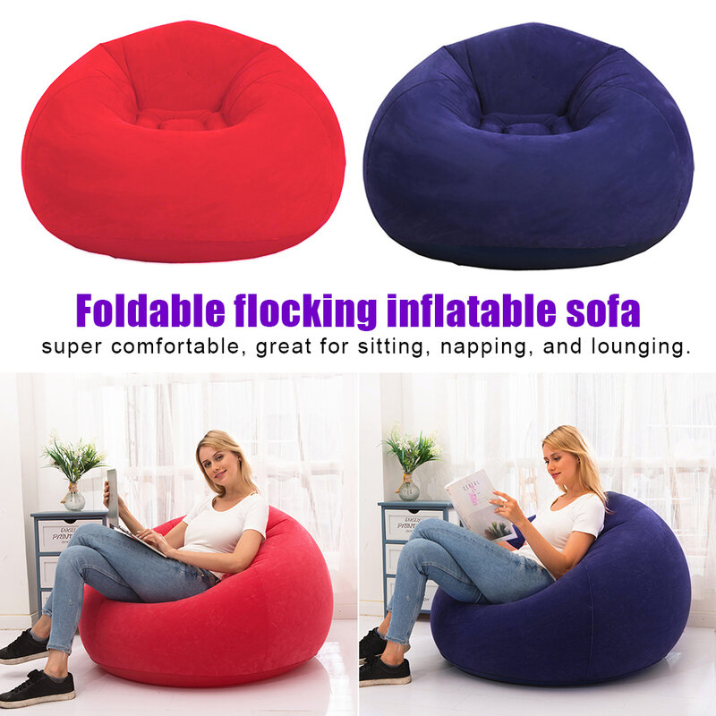 울트라 소프트 거실 홈 장식 콩 가방 의자 안락 의자 편안한 침실 풍선 게으른 소파 야외 접는 안락 의자