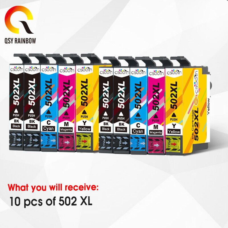 Qsyrainbow T 502 Compatibele Inkt Cartridge Voor Epson 502 T502 Xl 502XL Expression Premium XP5100 XP5105 Wrokforce Wf-2865 Wf-2860