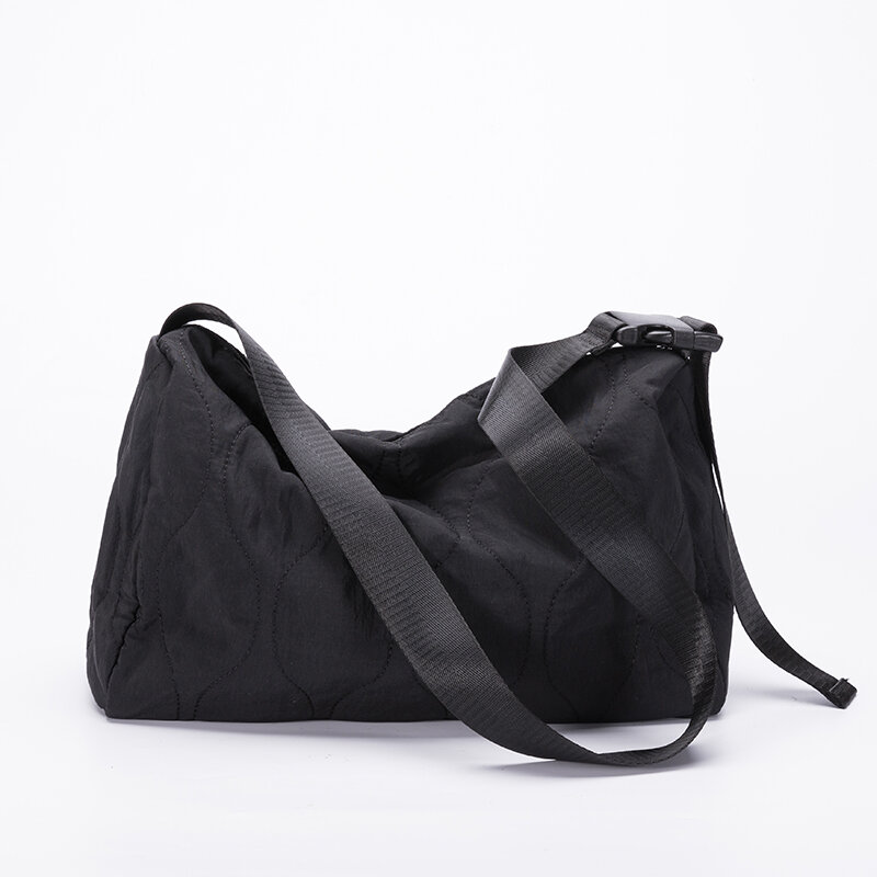 ファッション冬の綿ダウンクロスボディ枕バッグ女性の大容量葉パターンショルダーバッグカジュアルハンドバッグと財布