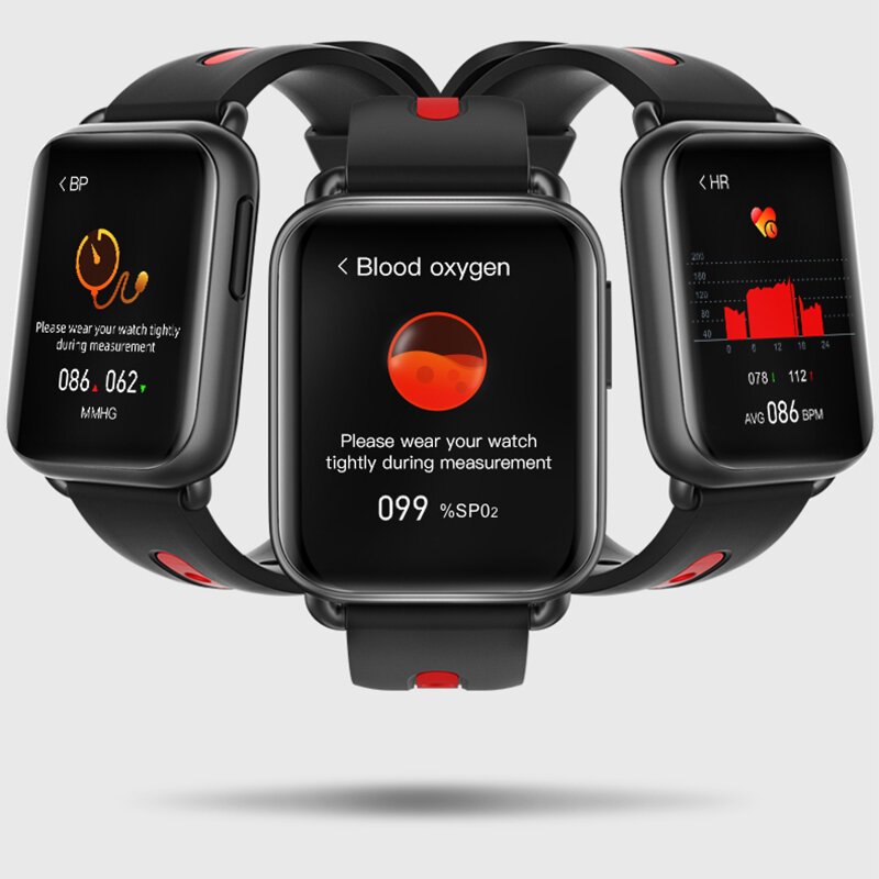 Relógio esportivo inteligente para mulher 1.69 "tela de toque temperatura do corpo ecg ppg rastreador saudável dos homens relógios com android ios lf27