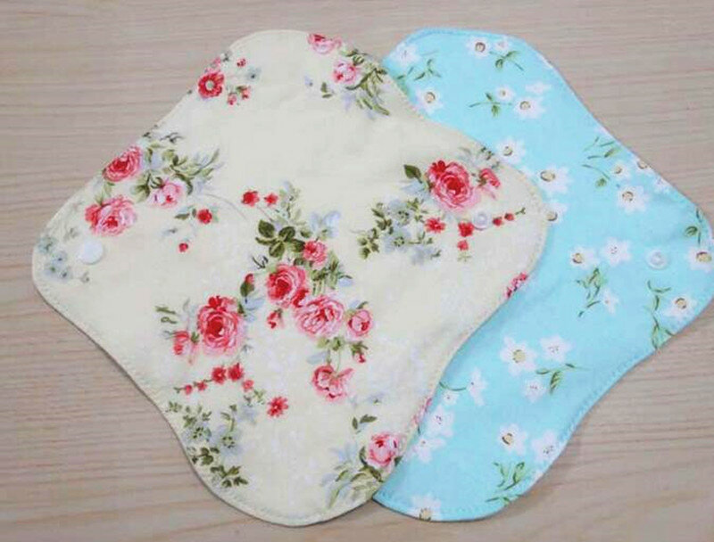 Zdrowie podpaski menstruacyjne wielokrotnego użytku tkanina podpaska higieniczna zmywalna wkładka higieniczna podpaska higieniczna s serwetka higiena kobieca kolor losowo nowy