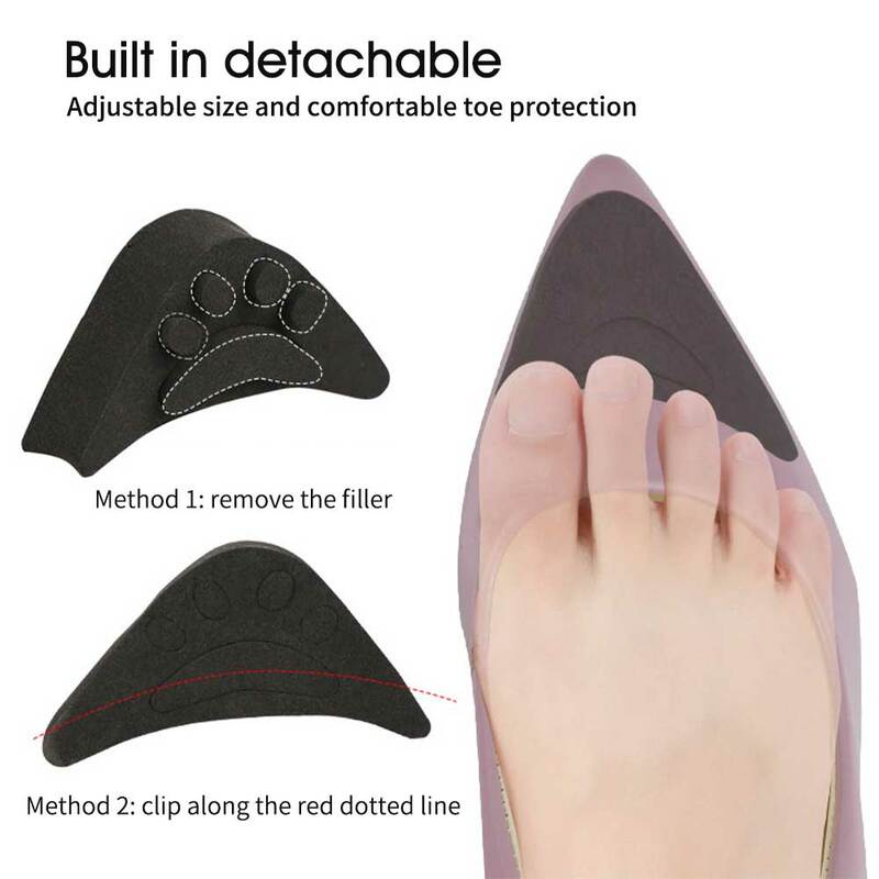 Breathable Anti Slip Forefoot Pad Reusable Soft Cushion Toes Shock Absorption Half Insoles Pain Relief High Heels Invisible