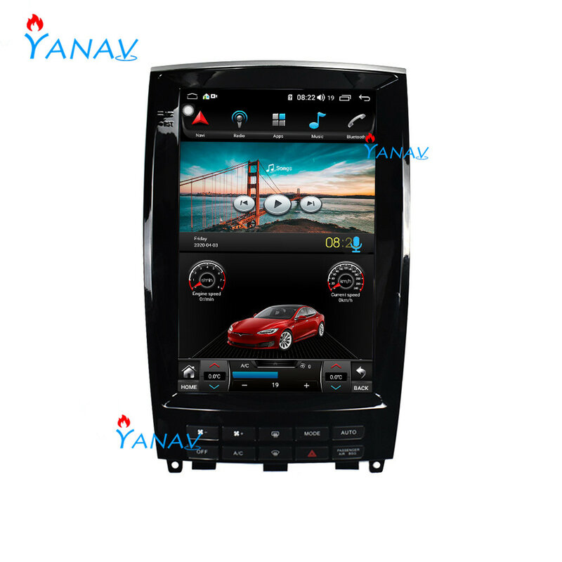 Reproductor de DVD de pantalla vertical multimedia de audio para coche para-infiniti QX50 EX25 2015-2020 estilo Tesla reproductor de radio estéreo para coche Android