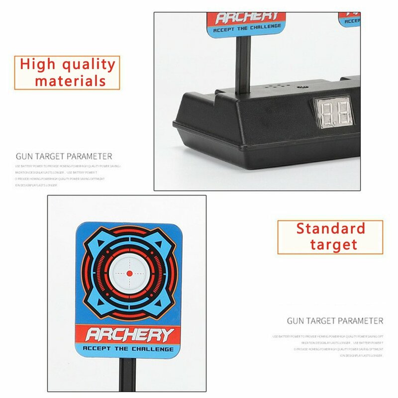 Cerdas Auto-reset Target Skor Elektronik Senapan Induksi Otomatis Berlatih Dart Suara Permainan Menembak Pesta