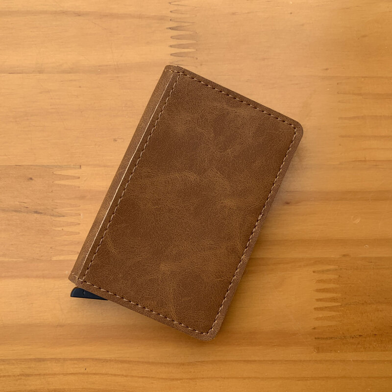 2021 nowy Metal Mini portfel RFID moda marka karty kredytowej etui na dowód anti-złodziej męska Slim portfel z kieszeni papieru dla mężczyzna prezent