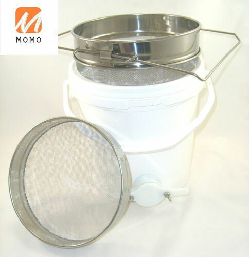20l mel balde abelha mel mel extractor mel filtração com peneira de aço inoxidável.