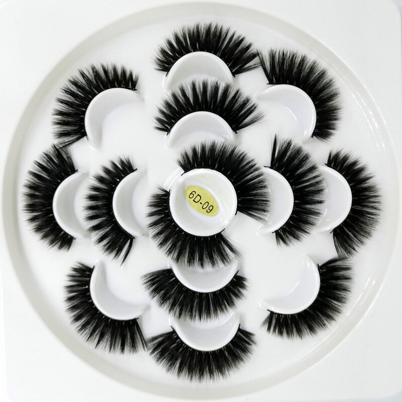 5/7  Pairs 6D Beauty Wholsale Mink Faux False Eyelashes Makeup  Lashes With Fast Shipping Can OEM Eyelash Packaging Box