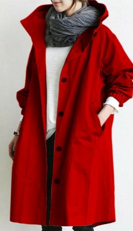 Ветровка женская с капюшоном, модная спортивная офисная шикарная куртка средней длины с поясом, тонкая уличная одежда, осень