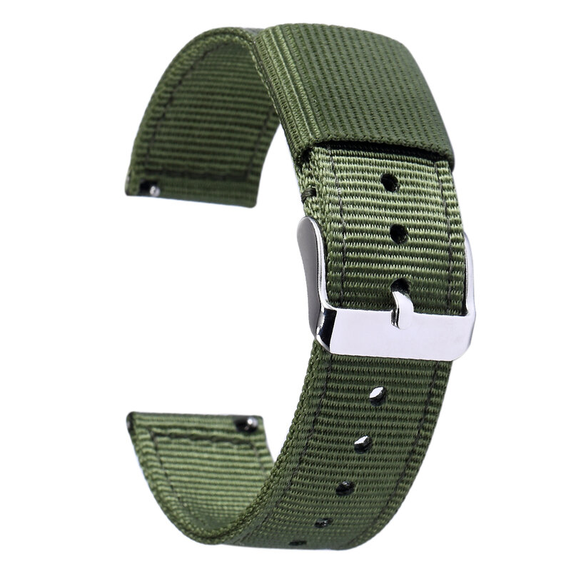 سرعة الافراج حزام ساعة اليد للرجال قسط النايلون الناتو حزام (استيك) ساعة مع أسود الفولاذ مشبك 20 مللي متر