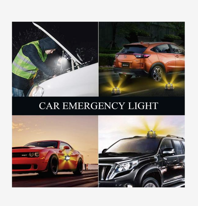 Faro de emergencia para coche, luz LED intermitente de seguridad para carretera, linterna de advertencia con Base magnética y Kit de avería de gancho, V16