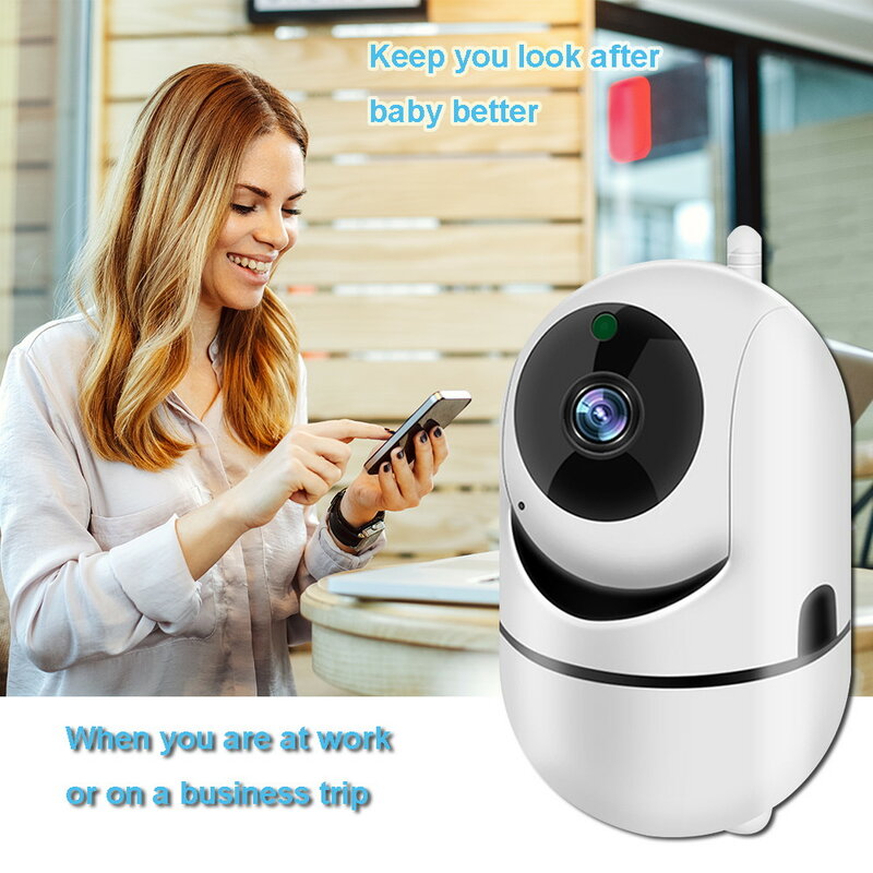 Kamera IP Wifi 1080P FHD PTZ Pelacakan Otomatis Kamera Keamanan Rumah Visi Malam Audio Dua Arah Kamera Pengawasan CCTV Nirkabel
