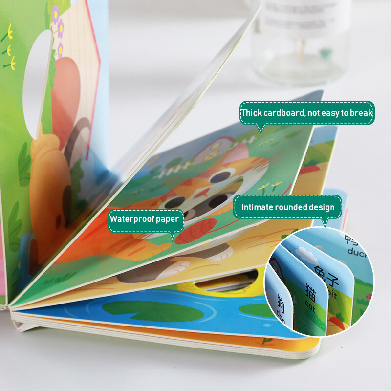 Nowy 6 sztuk/zestaw dziecko dzieci chiński i angielski oświecenie książka 3D trójwymiarowy pielęgnować dzieci wyobraźni Libros Livros