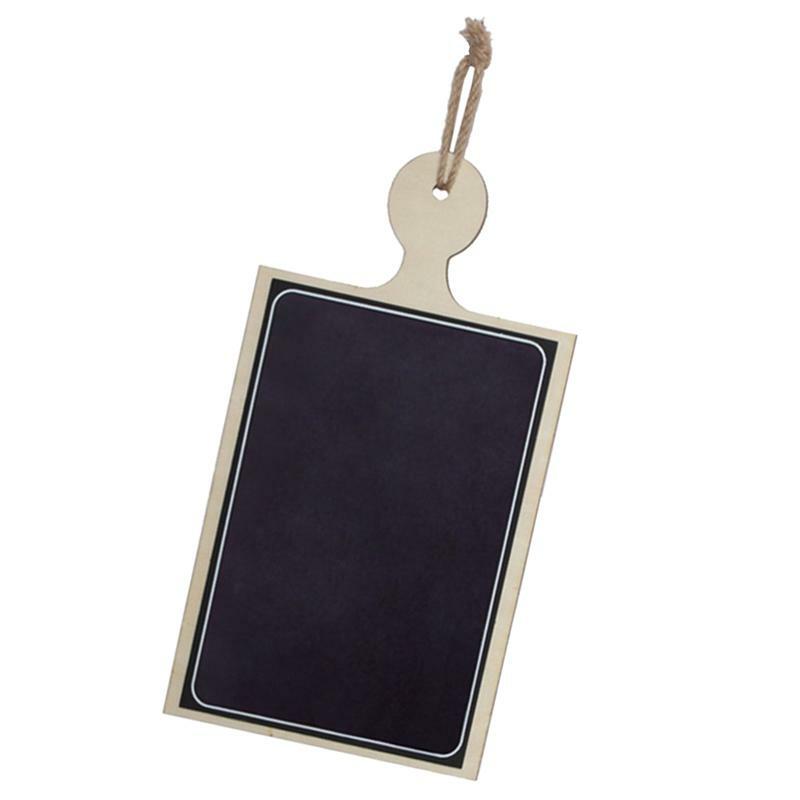 1pc criativo mini pendurado de madeira diy blackboard menu de exibição placa de desenho